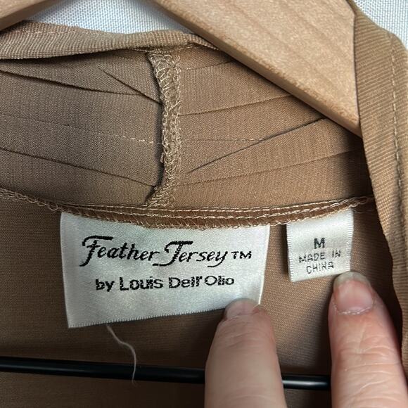 ❤️5/$25❤️ Linea by Louis Dell’Olio Feather Jersey Open Front Cardigan - Picture 3 of 6